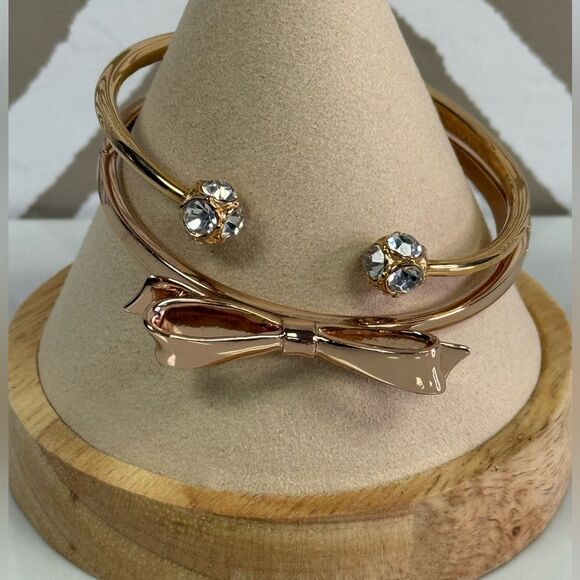 Kate Spade Take A Bow & Lady Marmalade Hinge Bracelet Set - Picture 1 of 8